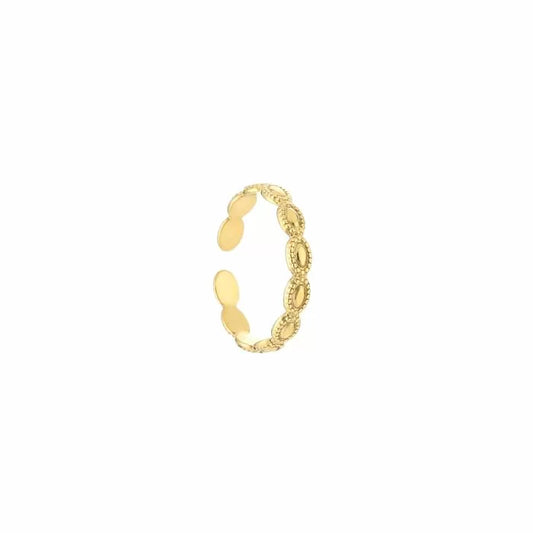 Oval ring Goud