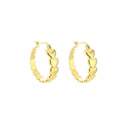 Hearted Earrings goud