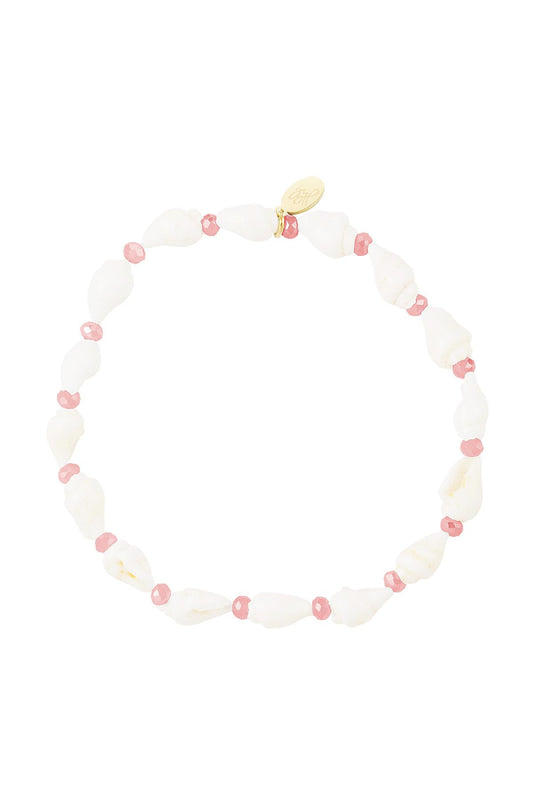 Mini Shell bracelet roze