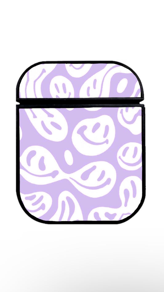Airpod hoesje purple smileys