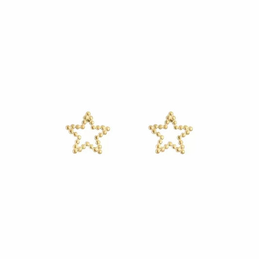 Star studs Earrings goud
