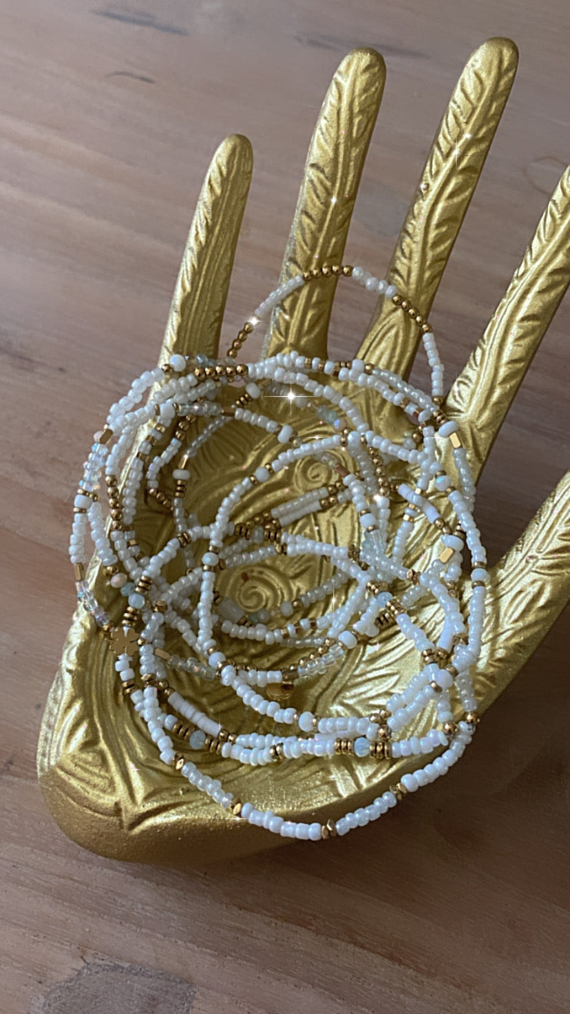 Beaded Bracelet wit goud