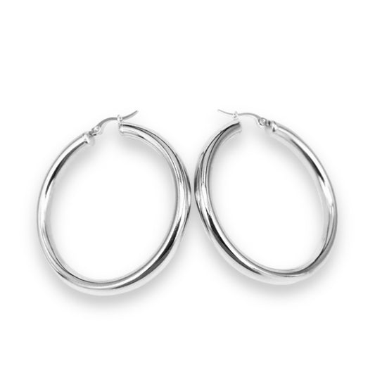 Miami Earrings 50mm zilver