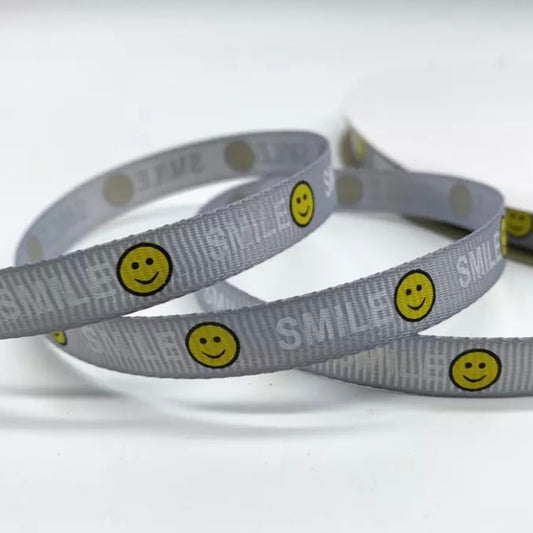 Smile lint armbandje grey