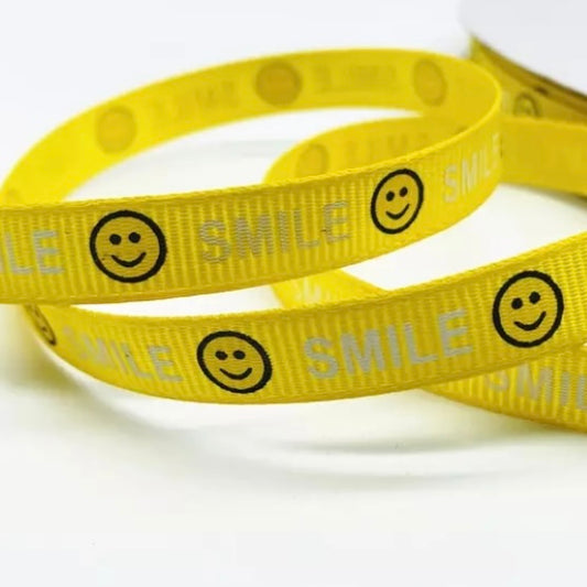Smile lint armbandje yellow