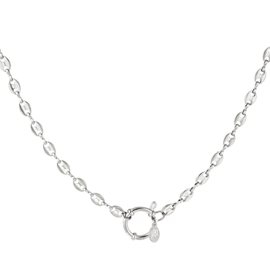 Chained up Necklace zilver