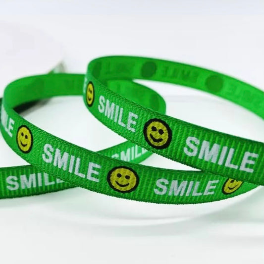 Smile lint armbandje green