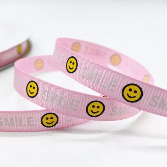 Smile lint armbandje light pink