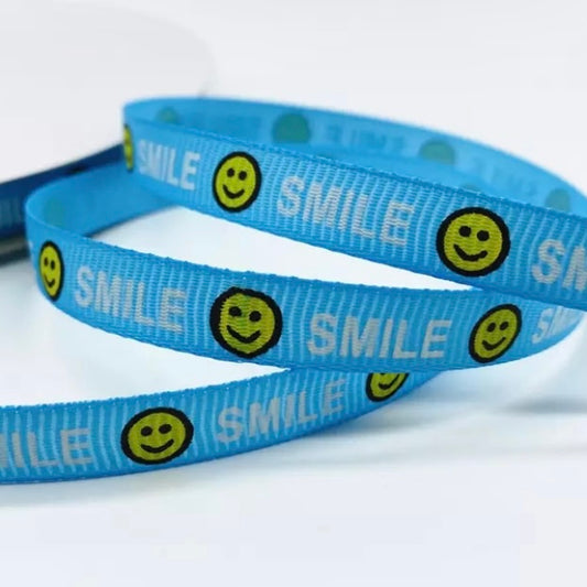 Smile lint armbandje light blue