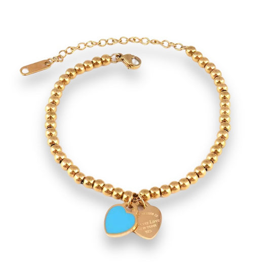 NY blue Bracelet goud